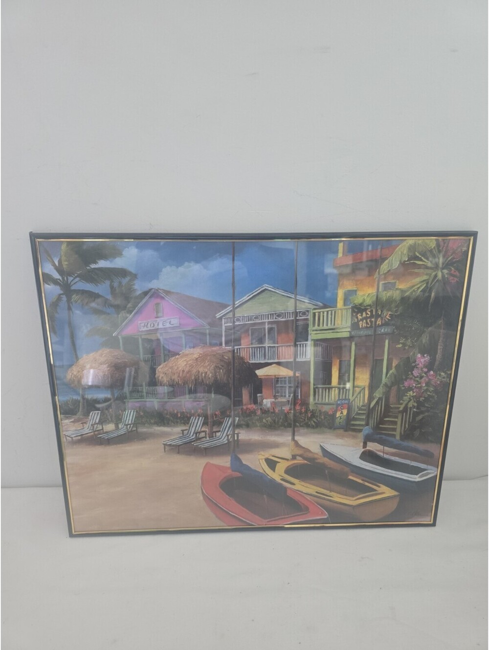 Ceramic Backsplash Tile Mural Beach Scene Kitchen/Bathroom/Shower - Rasta Pasta